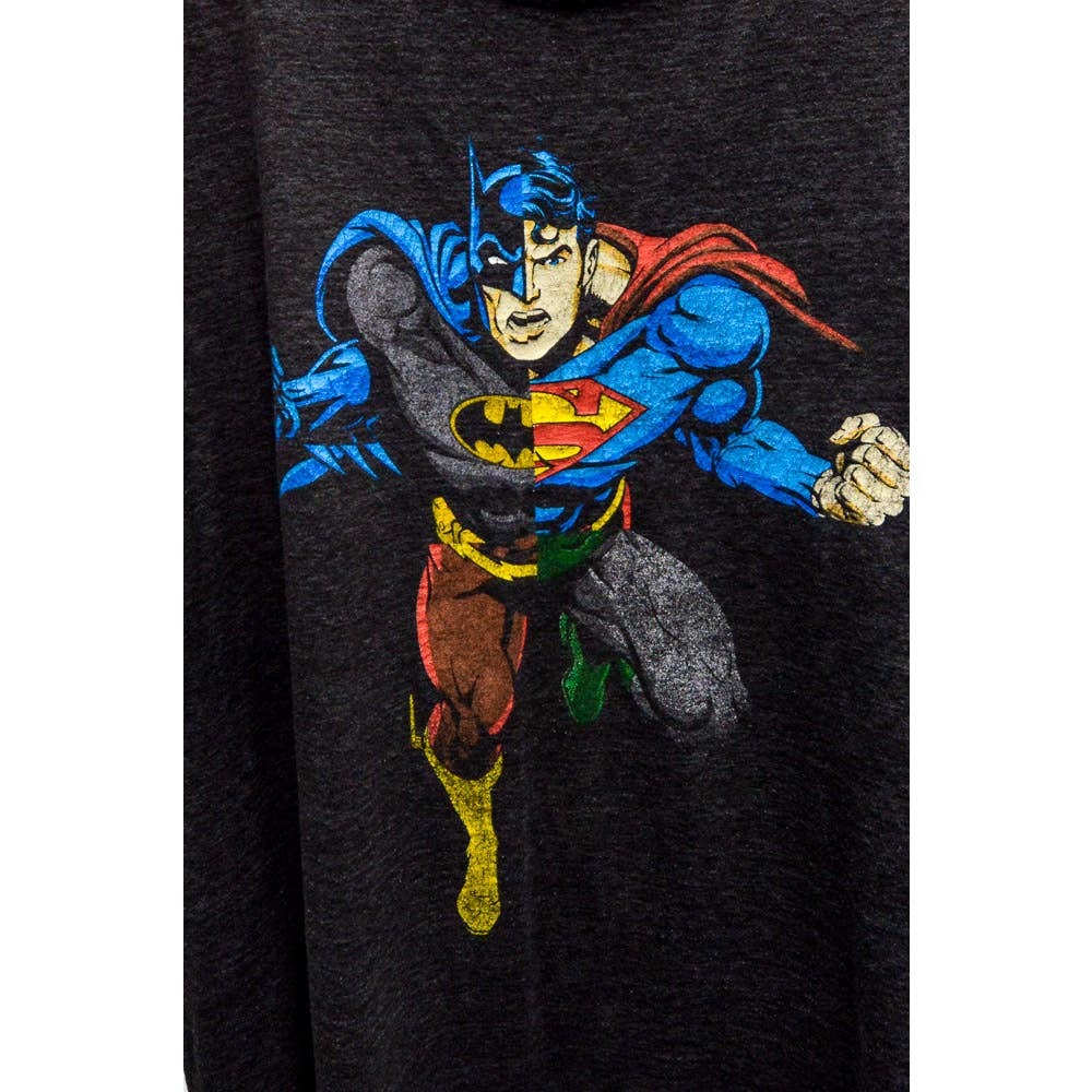 Justice League superman batman shirt mens gray